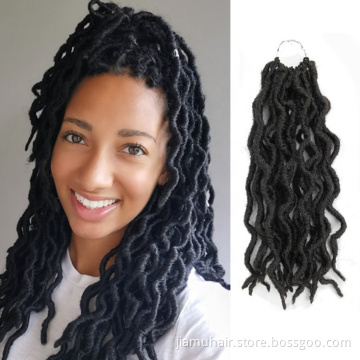 Short Goddess Faux Locs Crochet Hair 12Inch Synthetic Wave Gypsy Hair Ombre Braiding Hair Extensions